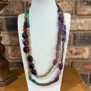 Laila Rowe Vintage 90’s Carved Beaded Necklace